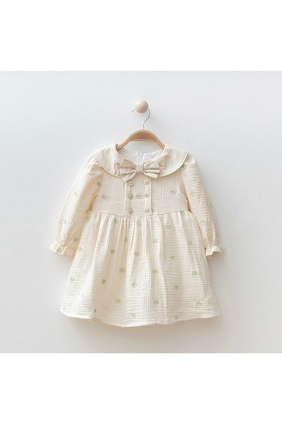 My Lusa baby wear Heart Embroidered Girl's Dress