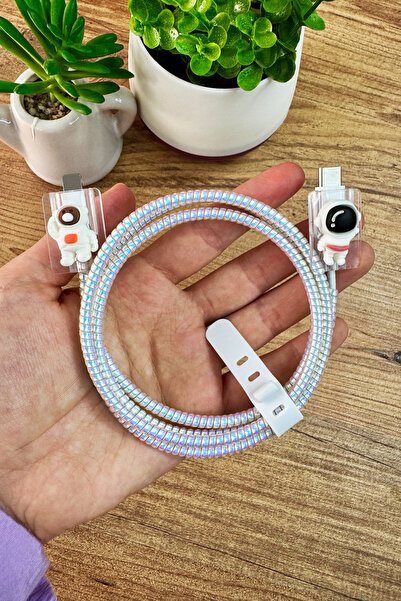 WANNA PROTECT Tüm Iphone Kablolarıyla Uyumlu Şarj Kablosu Koruma Kablo Ucu Ko...