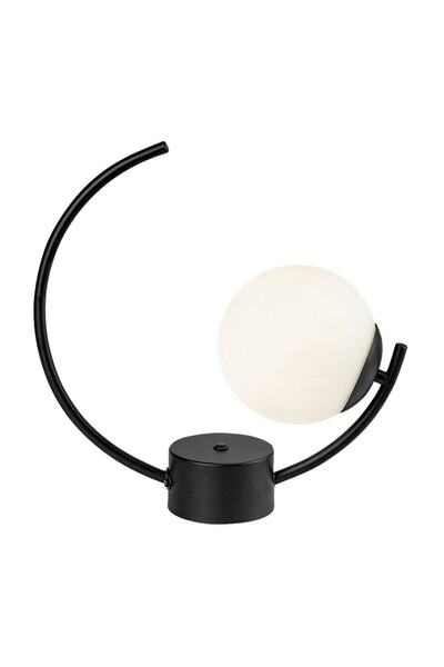 Rabalux Veioza cu corpul metalic, abajur din sticla, baza decorativa cilindri...