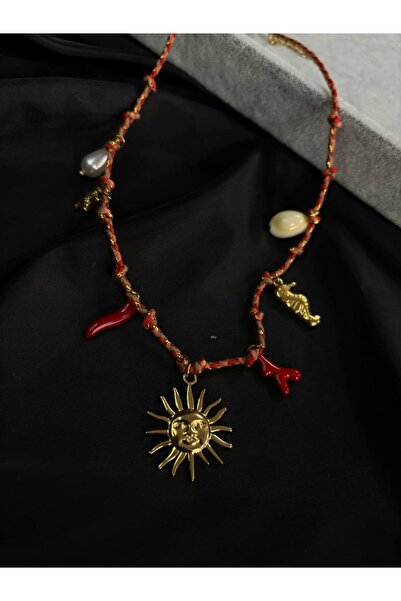 ELF GÜNEŞLİ ZARA MODELİ ÇELİK KOLYE