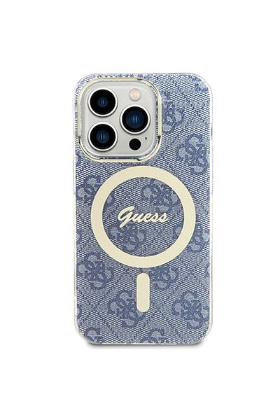 Guess Case for IPhone 15, IML 4G MagSafe, - Blue
