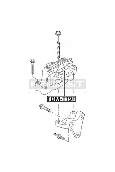 FEBEST Front engine mount (hydro bearing) FDM-TT9F FORD TRANSIT