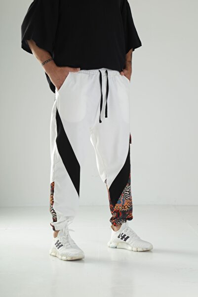 COCOPELLI Ethnic Patterned Gabardine Jogger Pants