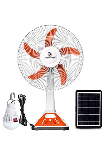 Easy power مروحة قائمة قابلة لإعادة الشحن تعمل بالطاقة الشمسية مقاس 16 بوصة م...