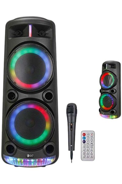 DLC مكبر صوت جذاب الإضاءة مع ميكروفون وجهاز تحكم عن بعد