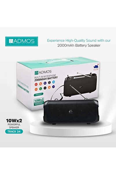 ADMOS High Quality Bluetooth Wireless Speaker with Solar Radio MP3 Player