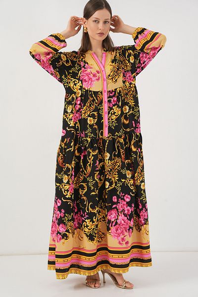 Bigdart Rochie lungă hijab cu model pentru femei 2585 - B.Yellow