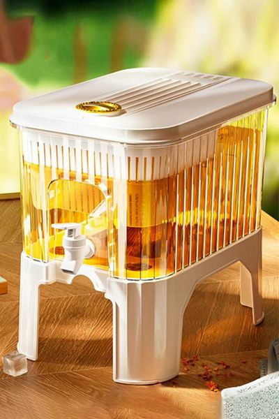 dorbe airtight refrigerator beverage dispenser easy to maintain raised stand with spigot - 3.5L