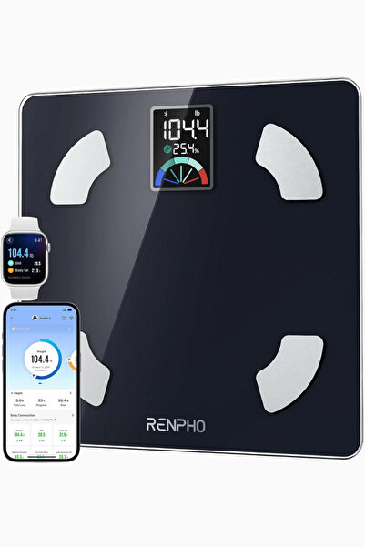 RENPHO Elis 1, Büyük VA Ekranlı Dijital Vücut Yağı ve Kas Kütlesi Tartısı, 13...