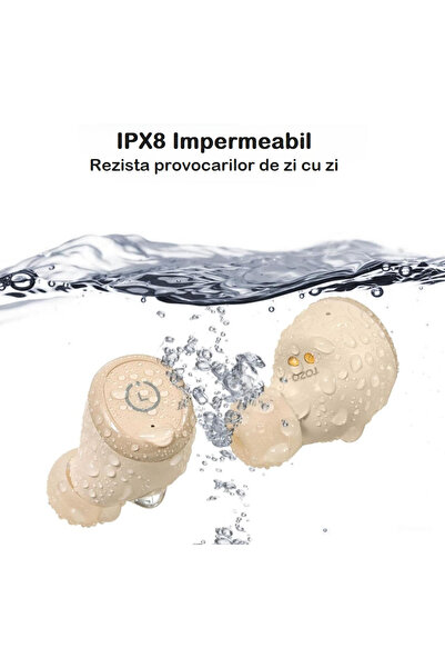 Smart Vibe TOZO T10S - Casti Wireless Acoustic Technology, ANC, Bluetooth 5.3, Autonomie 35h, Black Beauty