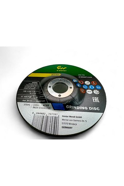 FEN Set 10 Discs Grinding RIO Steel - INOX 125X6.5mm G-WENDT Germany