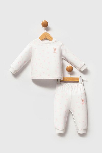 U.S. Polo Assn. U.S. Polo Assn Baby Girl White Baby Sets