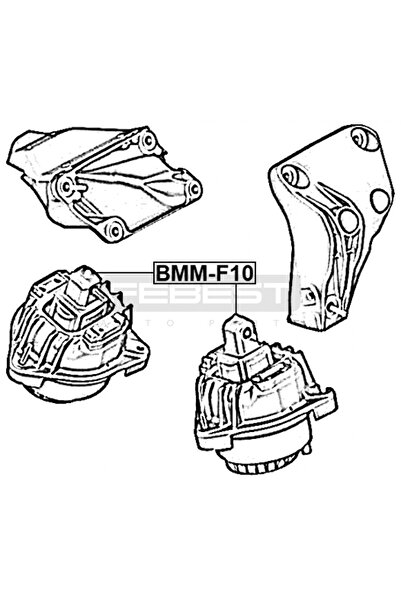 FEBEST Engine support (hydro bearings) BMM-F10 BMW 5