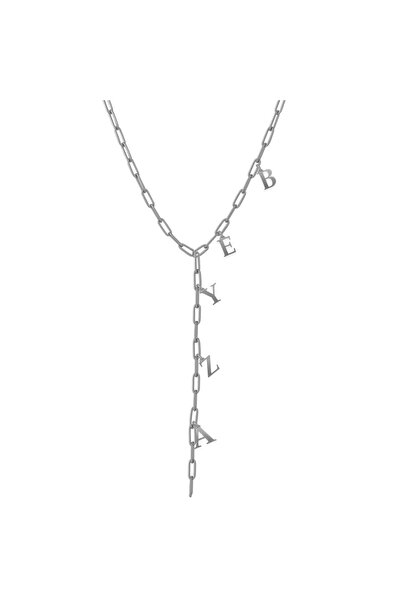 Silveranka 925 Ayar Gümüş Y Model Ataç Zincirli İsimli Kolye