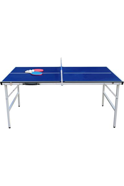 pingp Medium Portable Indoor/Outdoor Ping Pong Table with Net, 2 Table Tennis Rackets, and 3 Balls