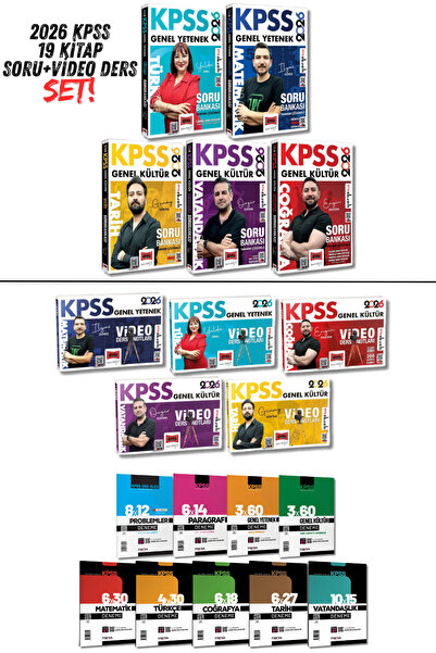 Yargı Yayınları 2026 KPSS Tüm Branş Dersler Soru Bankası ve Video Ders Konu A...