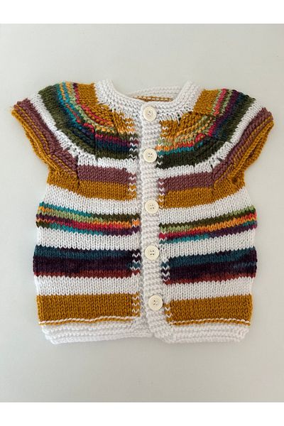 Clothes Box 100% Wool Hand Knitted Baby & Kids Vest