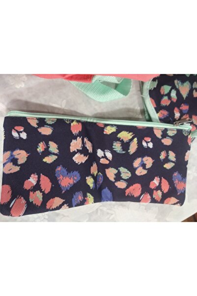 unbranded Women Backpack School 5 Pieces Set Multicolor 18"x15"