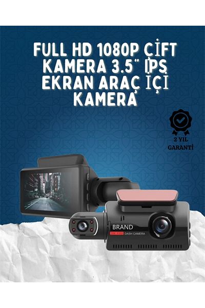 Kanonik Education 3 Inch Ips Screen Dual Lens 1080P Car Camera – Wifi & Night Vision Security