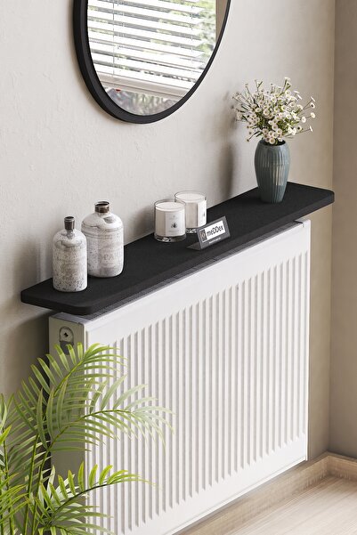 meDDex Petek Üstü Uçan Raf Montajsız - Tak Çıkar 100x18 Siyah Desen