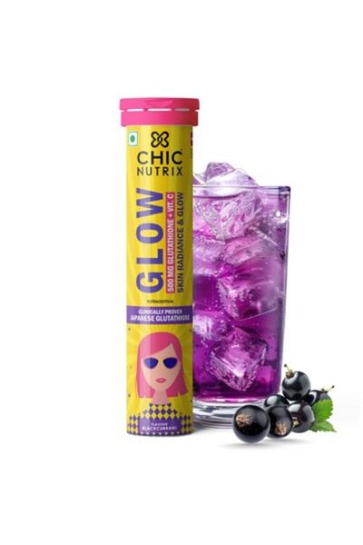 Chicnutrix Glow Japanese Glutathione Tablet Blackcurrant For Skin 20 Tablets