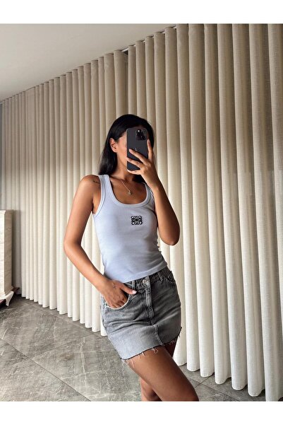 mydukkan.co Bluză cu mâneci scurte și broderie în față