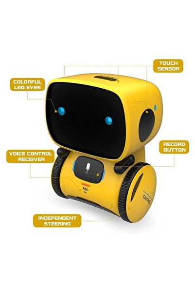 OEM Robot inteligent interactiv Apollo, control vocal, butoane tactile, galben