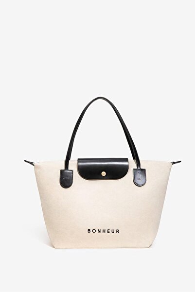 Bonheur N°7 Kanvas Çanta- Coconut Milk