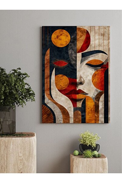 TRADE AYS Çiçek Detaylı Ev Ofis İşyeri Modern Dekorasyon Kanvas Tablo