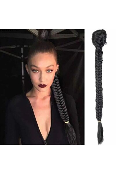 Generic Hand-Woven Fishbone Braid Ponytail: Douyin Store, High Fake Ponytail