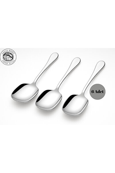 ceviz home züccaciye tekstil ltd şirketi Stainless Steel 6-Piece Serving Spoon Set – Glossy, Durable and Stylish
