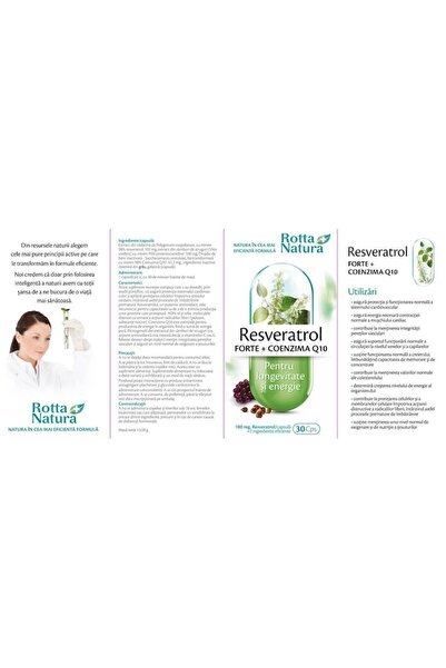 Rotta Natura Resveratrol Forte + Coenzima Q10, Rotta Natura, 30 capsules