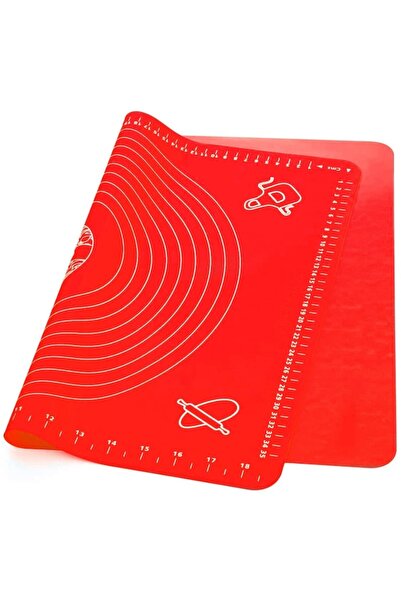 awwaline Food-grade silicone mat, awwaline®, red, high temperature resistant, ideal for kneading dough, 65 x