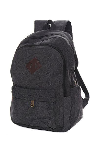 OEM Rucsac negru pentru bărbați, 2 compartimente, material textil, 43x30x20 c...