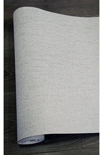 Oskar gümüş detaylı açık gri duvar kağıdı