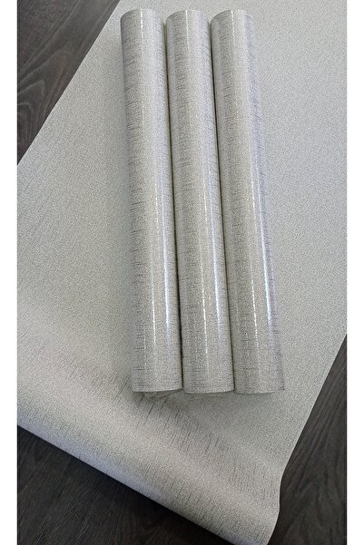 Oskar gümüş detaylı açık gri duvar kağıdı