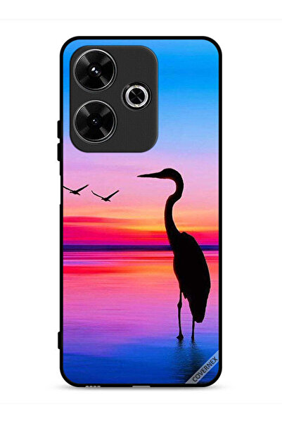 Covernex غطاء حماية لهاتف شاومي ريدمي 13 4G بطبعة شوكة وطيور
