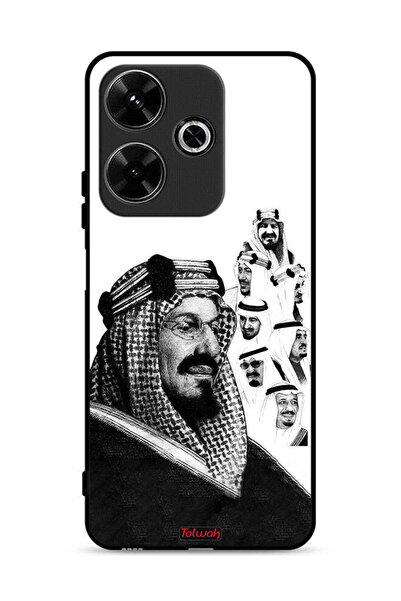 Tolwak غطاء حماية لهاتف شاومي ريدمي 13 4G، ملصق فني أبيض وأسود لملوك المملكة ...
