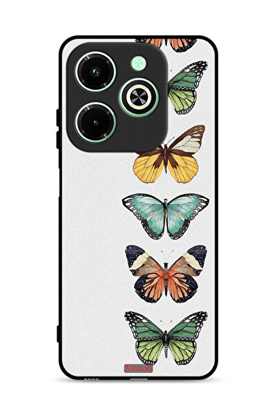 Tolwak غطاء حماية لهاتف Infinix Hot 40i 4G بنقشة أربع فراشات