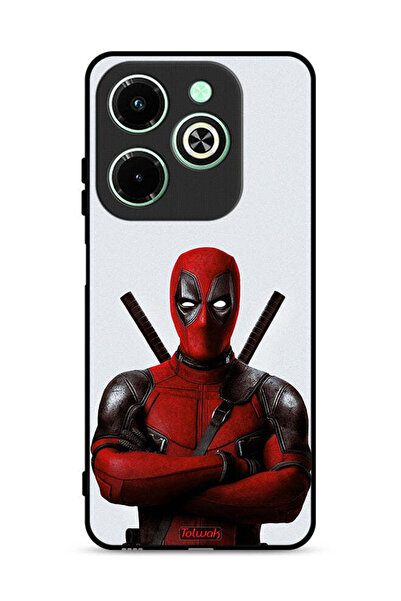 Tolwak غطاء حماية لهاتف Infinix Hot 40i 4G بتصميم Deadpool