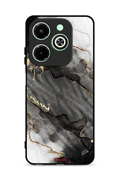 Tolwak غطاء حماية لهاتف Infinix Hot 40i 4G بلون رخامي لامع