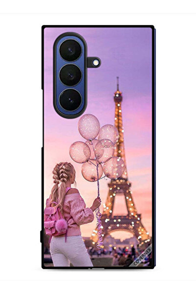 Covernex غطاء حماية لهاتف سامسونج جالاكسي زد فولد 7، فتاة تحمل بالونات
