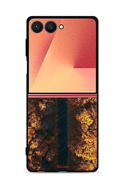 Tolwak غطاء حماية لهاتف Samsung Galaxy Z Flip7 مطبوع عليه صورة طريق في أشجار ...