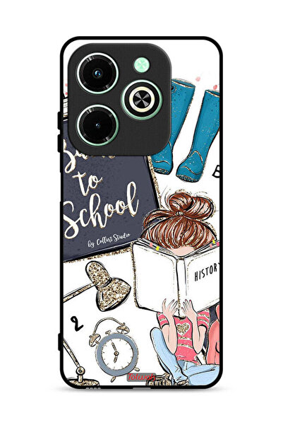 Tolwak غطاء حماية لهاتف Infinix Hot 40i 4G بطبعة فتاة مدرسية تقرأ التاريخ