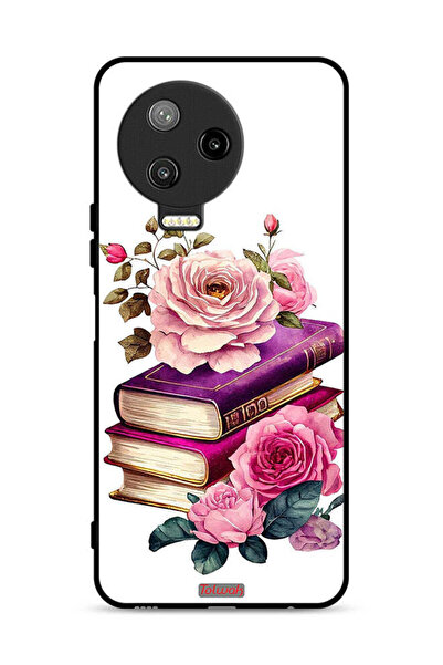 Tolwak Infinix Note 12 Pro 4G Protective Case Cover Roses And Books
