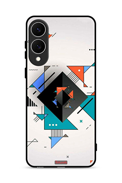 Tolwak غطاء حماية لهاتف سامسونج جالكسي S25 إيدج بأشكال مربعة ومثلثة ونمط تجريدي