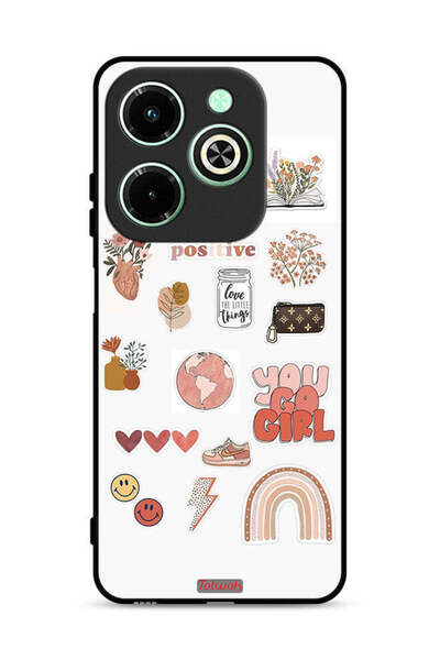 Tolwak غطاء حماية لهاتف Infinix Hot 40i 4G بتصميم فتاة جذابة