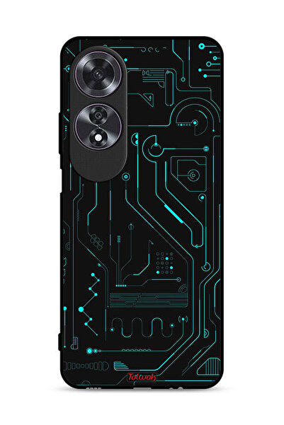 Tolwak غطاء حماية لهاتف Oppo A60 - دوائر فنية رقمية - شاشة متعددة