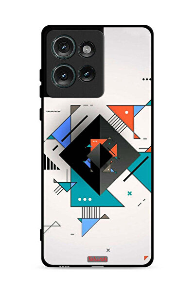 Tolwak غطاء حماية لهاتف موتورولا إيدج 50 بأشكال مربعة ومثلثة ونمط تجريدي