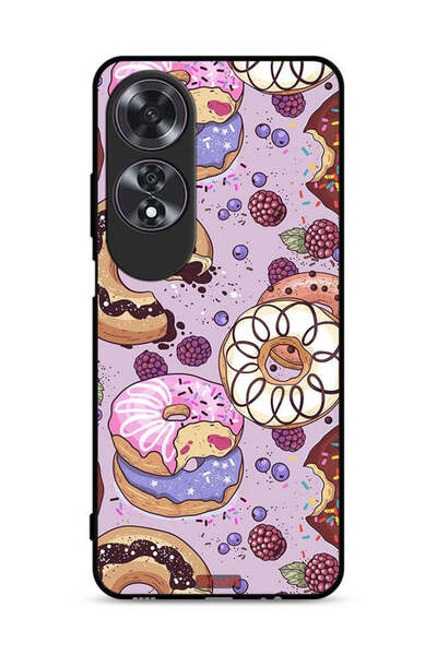 Tolwak غطاء حماية لهاتف Oppo A60 برسومات دونات فنية